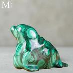 AAA-kwaliteit - fijn houtsnijwerk - malachiet - zegel kleine