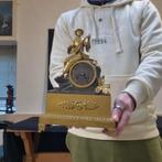 Tafelklok - Antiek - Verguld brons, Gepatineerd brons -