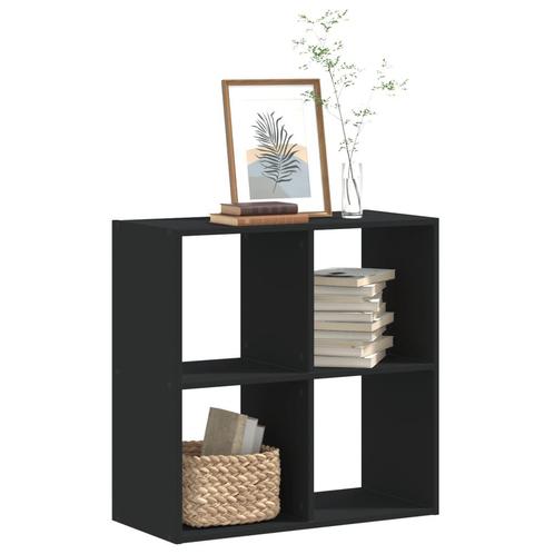 vidaXL Boekenkast 68,5x32x68,5 cm bewerkt hout zwart, Huis en Inrichting, Kasten | Boekenkasten, Nieuw, Verzenden