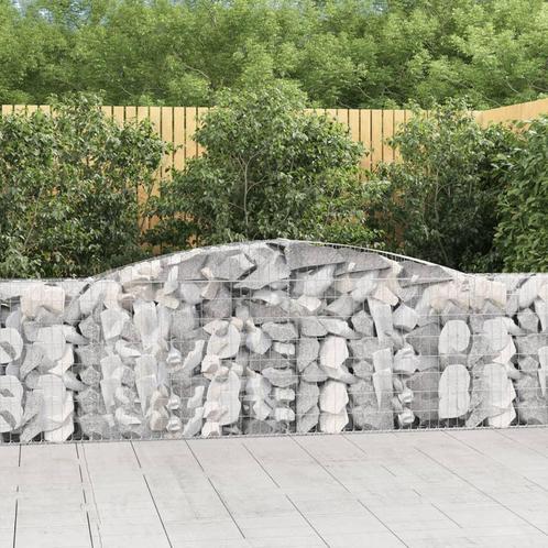 vidaXL Schanskorven 9 st gewelfd 400x30x100/120 cm ijzer, Tuin en Terras, Bloempotten, Nieuw, Verzenden