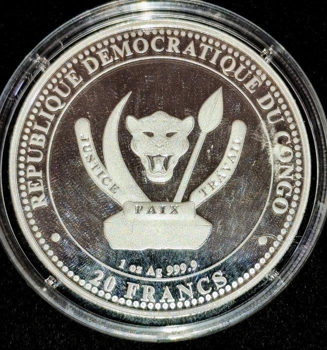 Congo. 20 Francs 2024 1 Oz .999 (Zonder Minimumprijs), Postzegels en Munten, Munten | Europa | Niet-Euromunten