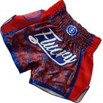 Fluory Muay Thai Shorts Kickboxing Square Colors Red, Nieuw, Fluory, Maat 56/58 (XL), Vechtsport
