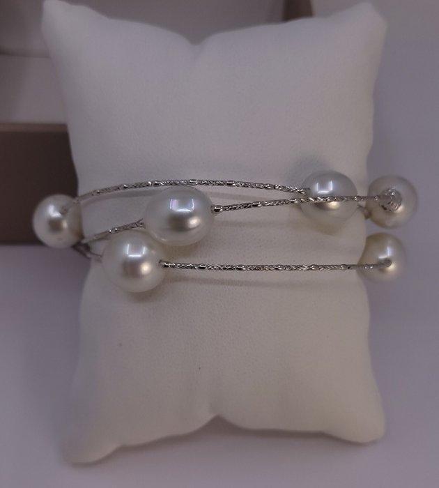 Armband - 18 karaat Witgoud - Witte South Sea Parel, Handtassen en Accessoires, Armbanden