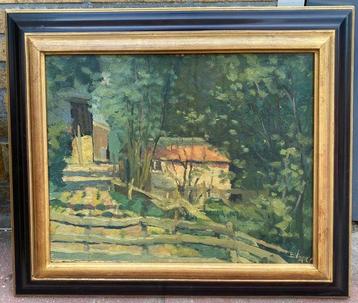 Ben Viegers (1886-1947) - Schuurtje in landschap