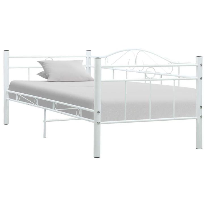 Bedbankframe Metaal Wit 90x200: Tweede Kansje voor Logeer..., Huis en Inrichting, Slaapkamer | Bedden, 90 cm, 200 cm, Wit, Nieuw