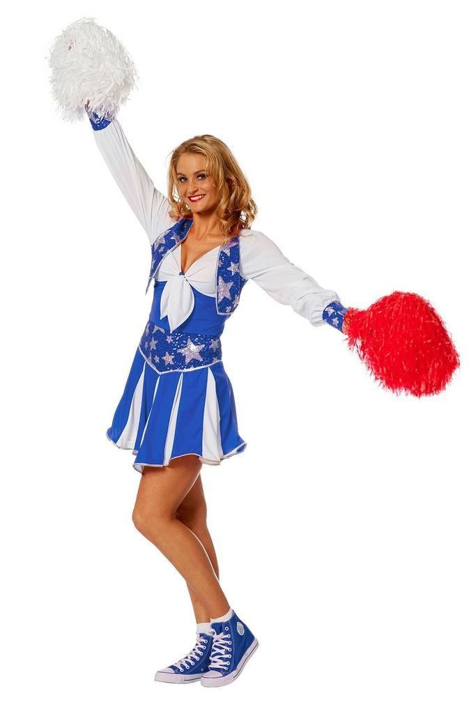 Cheerleader Pakje Blauw Dames, Kleding | Dames, Carnavalskleding en Feestkleding, Nieuw, Verzenden