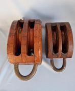 Ship’s pulley (2) - katrollen - Bois, Fer