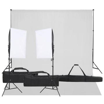 vidaXL Fotostudioset met verlichtingsset en achtergrond, Audio, Tv en Foto, Fotografie | Fotostudio en Toebehoren, Verzenden, Nieuw