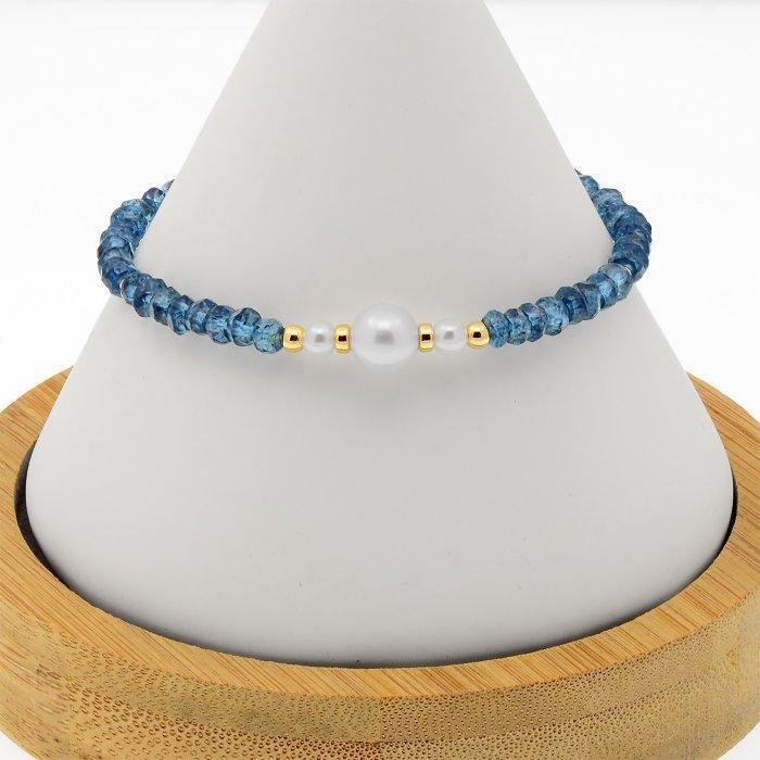 Zonder minimumprijs - Armband - 18 karaat Geel goud Parel -, Handtassen en Accessoires, Armbanden