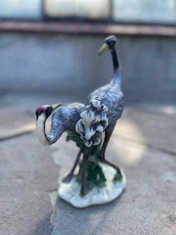 Cortendorf, GDR - Figure - Zwei Kraniche auf Bodenplatte (2)