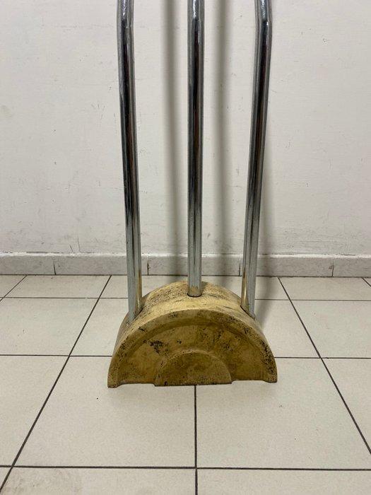 Porte-manteau - Métal, Travertin - base en travertin et, Antiek en Kunst, Kunst | Designobjecten