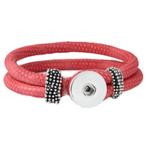 Fako Bijoux® - Armband Voor Click Buttons - Slang - Fuchsia, Verzenden, Nieuw