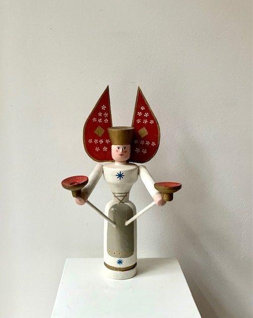 Kerstbeeldje ornament - Grote kerstengel - Hout, Diversen, Kerst