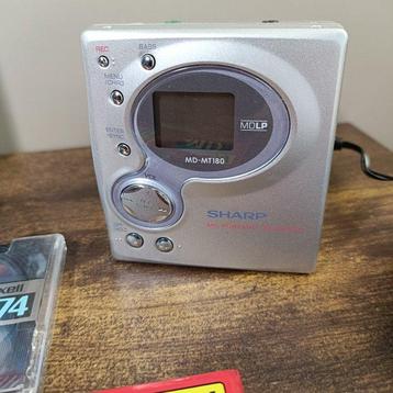 SHARP - MD-MT180H Silver with MDLP and 5x minidiscs of which