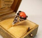 Zonder minimumprijs - Ring Zilver - 2.00ct. tw. Koraal -, Nieuw