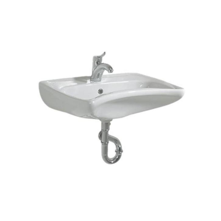 Rolstoel Wastafel BWS 49x60 cm 1 Kraangat Keramiek Wit, Doe-het-zelf en Bouw, Sanitair, Overige typen, Nieuw, Ophalen of Verzenden