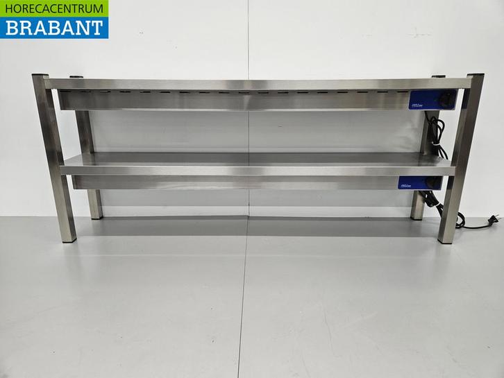 HCB RVS Dubbele Warmtebrug Warmhoudbrug Verwarmde etagère, Zakelijke goederen, Horeca | Keukenapparatuur, Ophalen of Verzenden