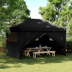 vidaXL Partytent inklapbaar pop-up met 4 zijwanden zwart, Tuin en Terras, Verzenden, Nieuw