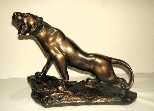 Figurine - Brullende Tijger - Plâtre, Antiek en Kunst, Kunst | Designobjecten