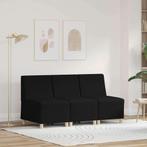 vidaXL Modulaire Sofa Eenheid Armless 3 pcs Zwart 55 x 74 x, Huis en Inrichting, Verzenden, Nieuw