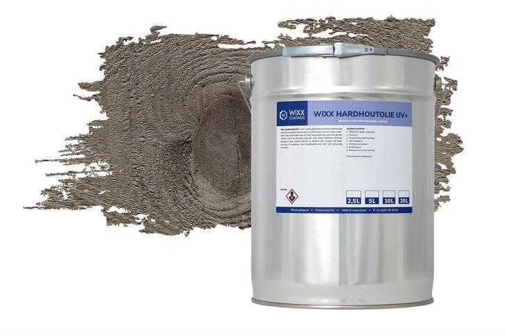 Wixx Hardhoutolie UV+ Grijs 10L, Doe-het-zelf en Bouw, Verf, Beits en Lak, Grijs, Nieuw, Verzenden