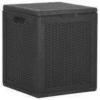 vidaXL Tuinbox 90 L PP rattan zwart, Verzenden, Nieuw