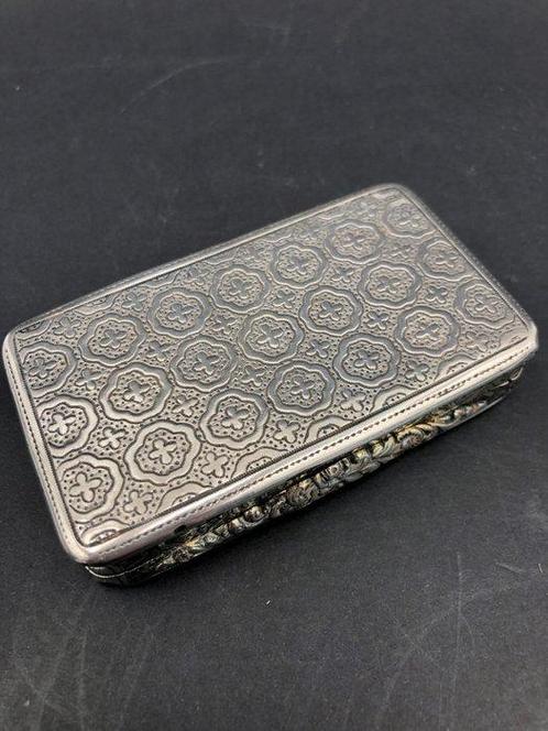 Boîte - Snuffbox - Argent 800 - Silver niello snuffbox, Antiek en Kunst, Antiek | Zilver en Goud