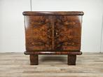 Credenza - Glanzend Art Deco dressoir in wortelnotenhout -