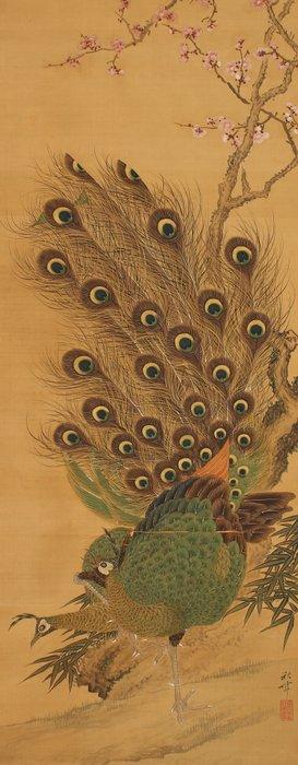 Le couple de paons heureux - Attributed to - Japon - Fin de