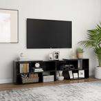 vidaXL Meuble TV Noir brillant 149x30x52 cm Bois, Huis en Inrichting, Verzenden