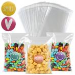 50x Uitdeelzakjes + Sluitstickers Smiley Emoji Mix - Zakjes, Diversen, Cadeauverpakkingen, Verzenden, Nieuw