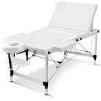 Massagetafel - inklapbaar - 3 secties - aluminium - wit, Sport en Fitness, Ophalen of Verzenden, Nieuw