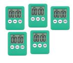 Set van 5 digitale timers, kookwekkers, alarmklokken groen, Verzenden, Nieuw