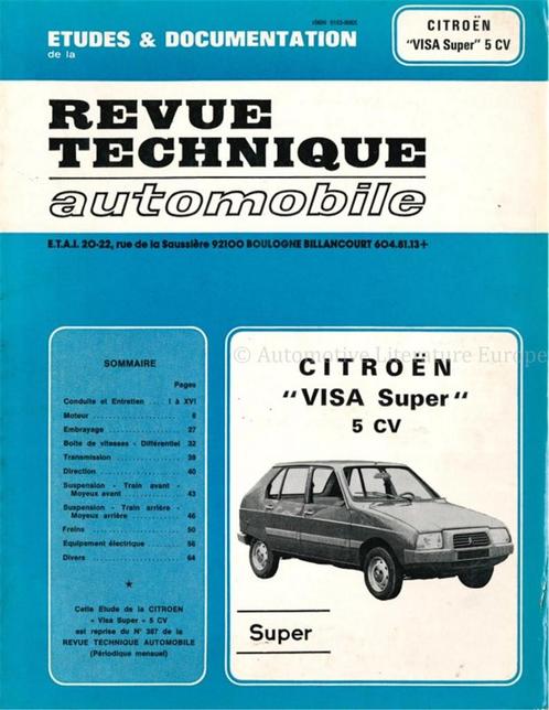 1978 - 1981 CITROËN VISA SUPER 5 CV VRAAGBAAK FRANS (REVUE, Autos : Divers, Modes d'emploi & Notices d'utilisation