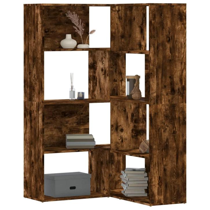 vidaXL Boekenkast 4-laags hoek 85x85x140 cm bewerkt hout, Huis en Inrichting, Kasten | Boekenkasten, Nieuw, Verzenden