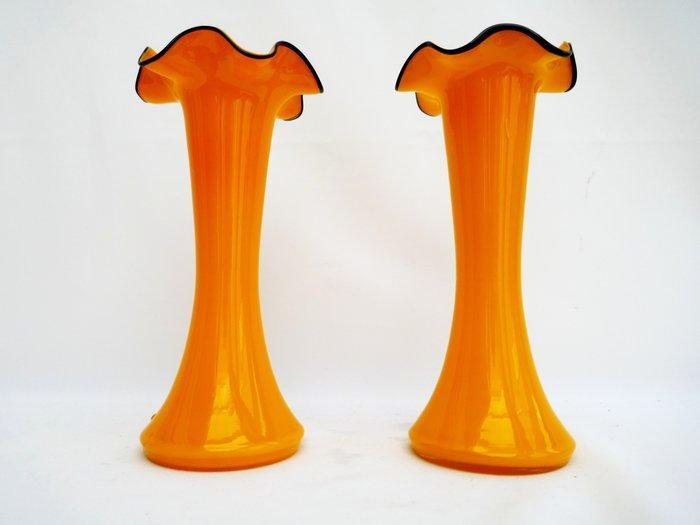 Loetz, Tango - Vaas (2) - Glas - Vazen, Antiek en Kunst, Antiek | Glaswerk en Kristal