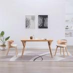vidaXL Eetkamerstoelen 2 st gebogen hout en kunstleer, Verzenden, Nieuw