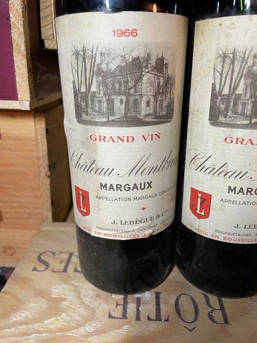 1966 Château Montbrun - Margaux - 4 Flessen (0.75 liter), Verzamelen, Wijnen