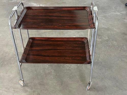 Trolley - Hout, Metaal - Opvouwbare trolley, Antiek en Kunst, Kunst | Designobjecten