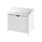 Tweedekans | SoBuy Wasmand met Deksel - 50 x 35 x53 cm - Wit, Doe-het-zelf en Bouw, Hout en Planken, Ophalen of Verzenden, Nieuw