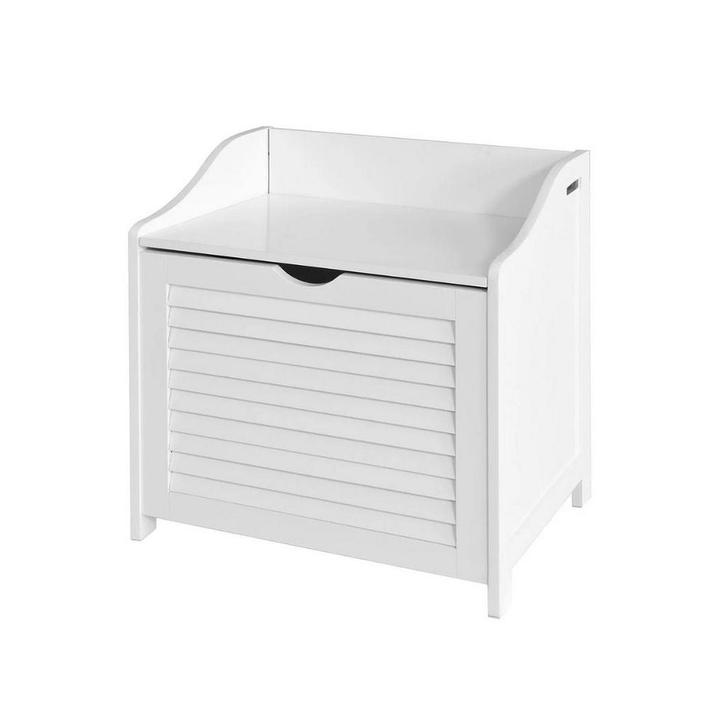 Tweedekans | SoBuy Wasmand met Deksel - 50 x 35 x53 cm - Wit, Doe-het-zelf en Bouw, Hout en Planken, Ophalen of Verzenden