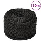 vidaXL Werktouw 20 mm 50 m polypropeen zwart, Verzenden, Nieuw