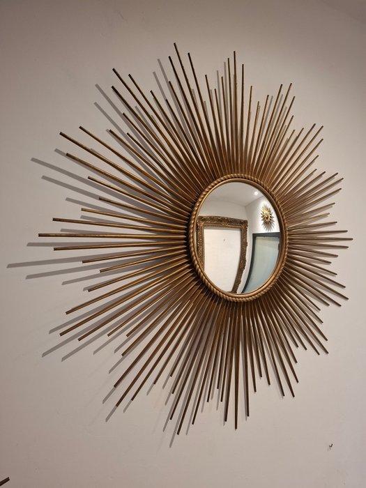 Chaty Vallauris - Spiegel - Staal - Zonnespiegel 96cm, Antiquités & Art, Curiosités & Brocante