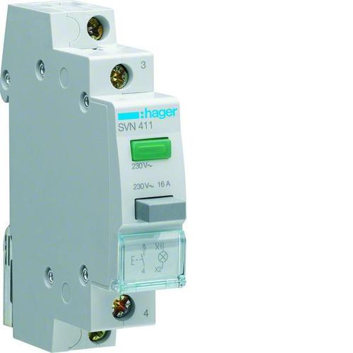 Hager Signal Modules & Pushbuttons Bouton Poussoir Modulaire, Doe-het-zelf en Bouw, Elektriciteit en Kabels, Verzenden