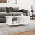 vidaXL Salontafel 90x50x40 cm bewerkt hout hoogglans wit, Verzenden, Nieuw