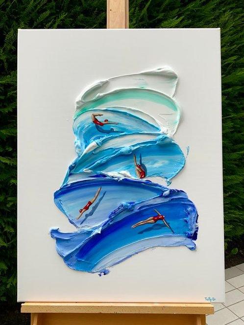 Taty Ur - Swimmers (series), Antiek en Kunst, Kunst | Schilderijen | Modern