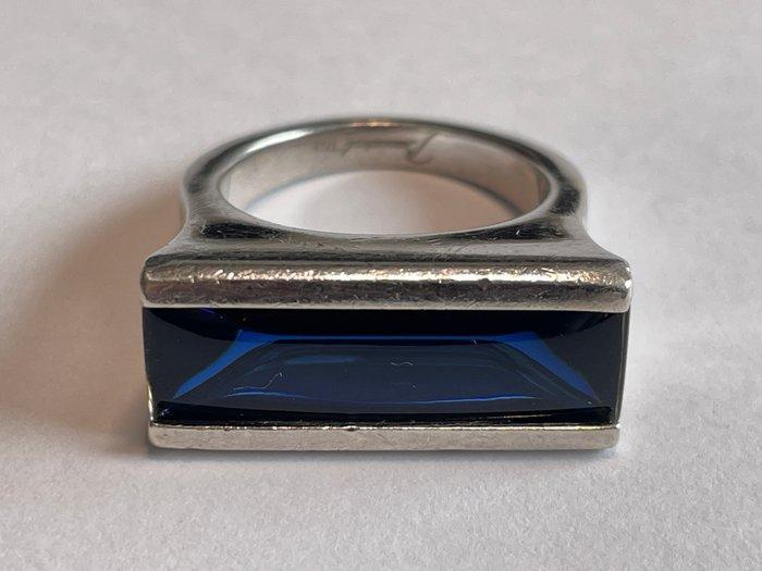 Baccarat - Mini insomnight - Blauwe mordore cristal, 925., Antiek en Kunst, Antiek | Glaswerk en Kristal