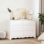 vidaXL Ladekast met lade Wit 111 x 43 x 73,5 cm Massief, Huis en Inrichting, Verzenden, Nieuw