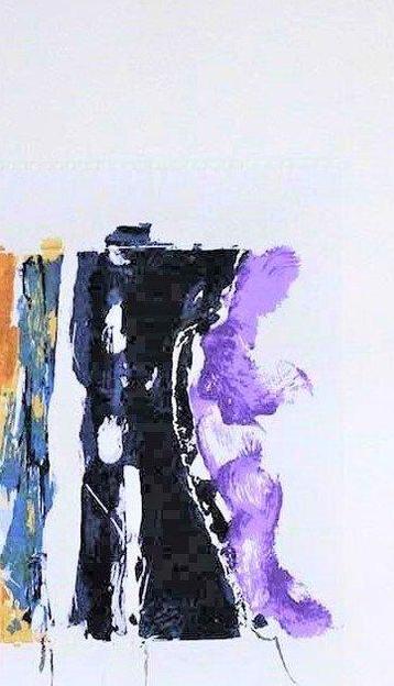 Mario Schifano (1934-1998) - Paesaggio anemico con viola
