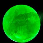 Groen neonfluoriet sfeer van groene fluoriet - Hoogte: 77 mm, Nieuw